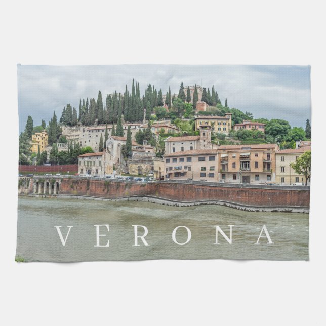 Verona Castel San Pietro tea towel (Horizontal)