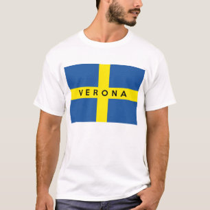 verona city flag italy symbol name text T-Shirt