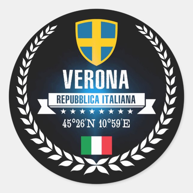 Verona Classic Round Sticker (Front)