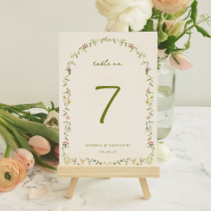 VERONA Frame Wedding Table Number Card