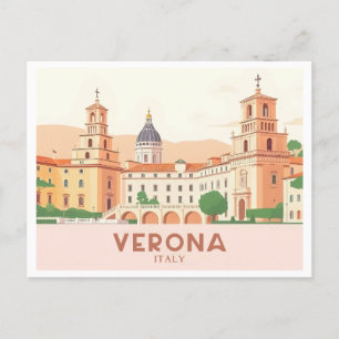 Verona Italy Pastel Travel - Juliet's Balcony Postcard