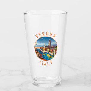Verona Italy Retro Distressed Circle Glass