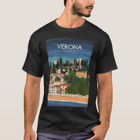 Verona Italy Vintage Minimal Retro Travel Poster 