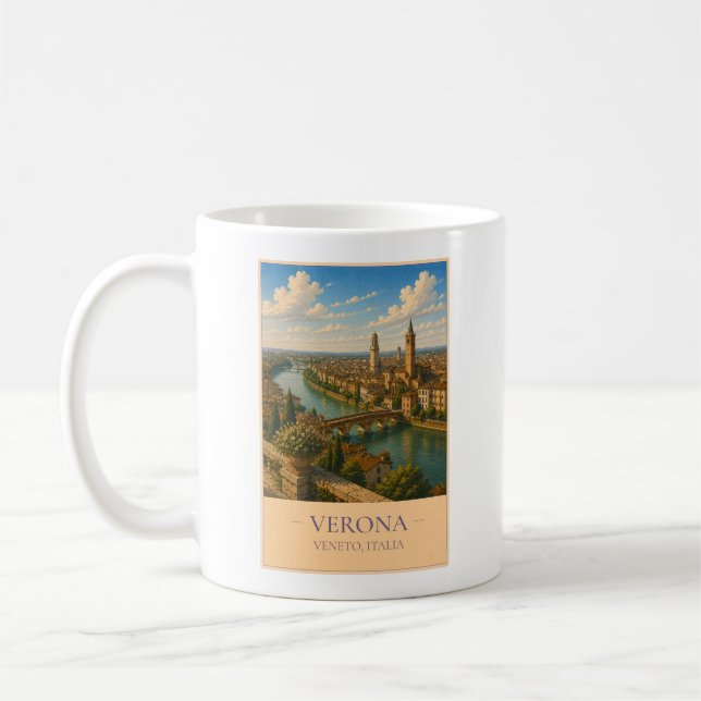 Verona, Italy – Vintage Travel Mug (Left)