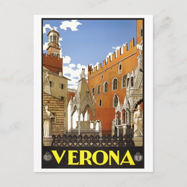 Verona Italy vintage travel Postcard (Front)
