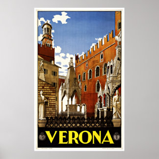 Verona Italy - Vintage Travel Posters