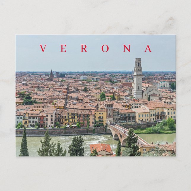 Verona panoramic view postcard (Front)