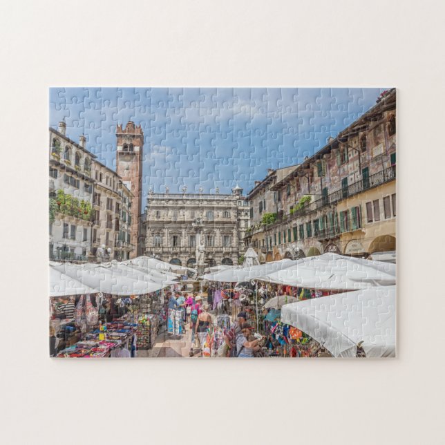 Verona Piazza Erbe puzzle (Horizontal)
