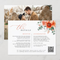 Verona Sunset Bright Orange Modern Floral Wedding