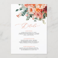 Verona Sunset Bright Orange Modern Floral Wedding