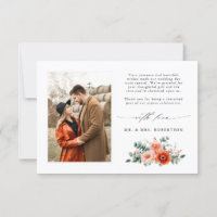 Verona Sunset Bright Orange Modern Floral Wedding