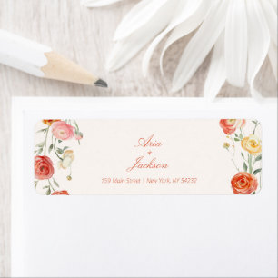 Verona Sunset Orange Floral Mariage Adresse de ret