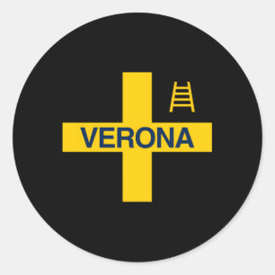 Verona Tifo Hellas Gialloblã¹ Brigades Curva Sud S Classic Round Sticker