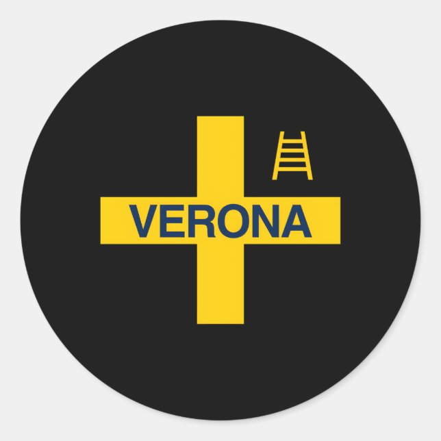 Verona Tifo Hellas Gialloblã¹ Brigades Curva Sud S Classic Round Sticker (Front)