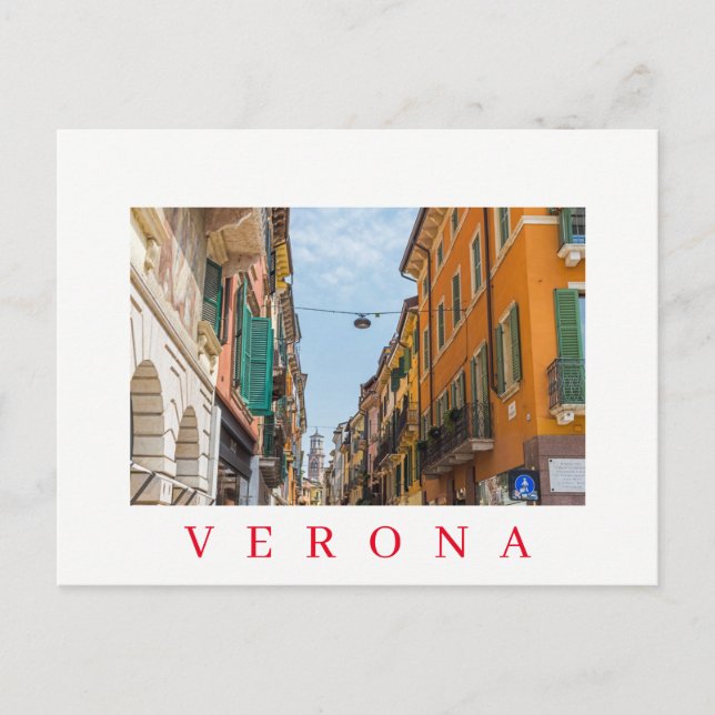 Verona Via Mazzini view postcard (Front)