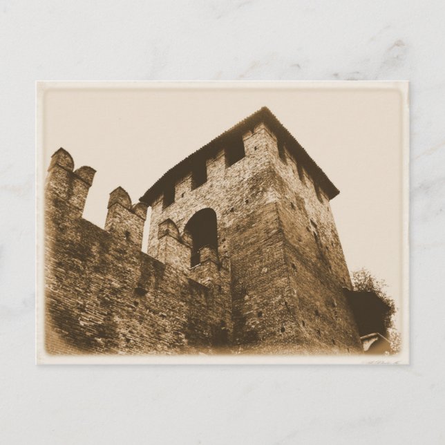 Vérone, Italie - Carte postale du château (Devant)