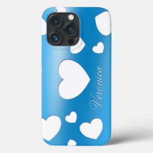 Veronica - Coeurs mignons - coque iphone bleu roma