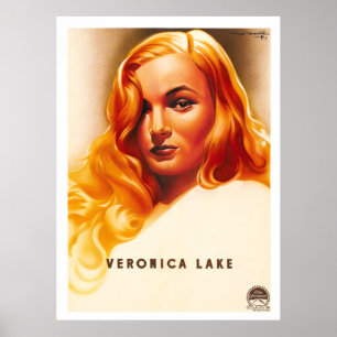 Veronica Lake - affiche de film française vintage