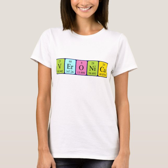 Veronica periodic table name shirt (Front)