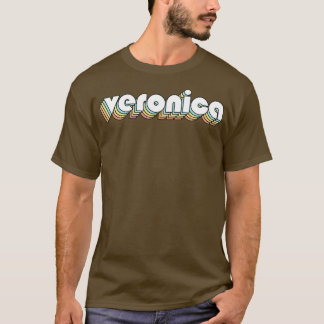 Veronica Retro Rainbow Typography Faded Style T-Shirt