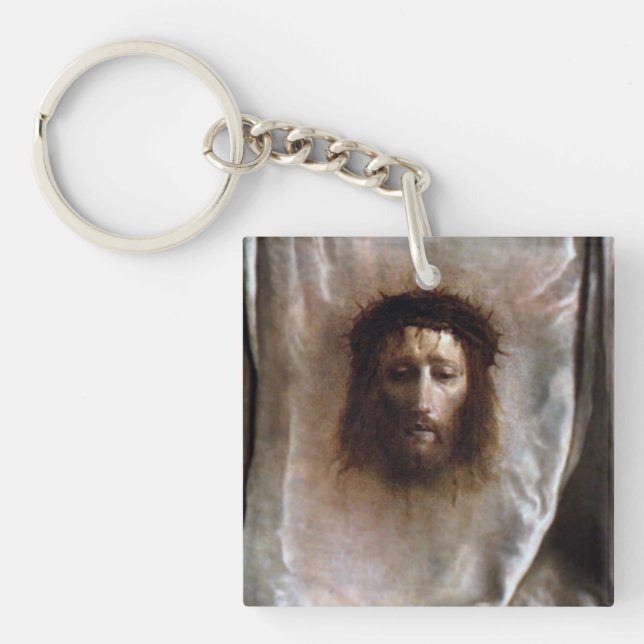 VERONICA'S VEIL, THE HOLY FACE OF JESUS. KEYCHAIN (Front)