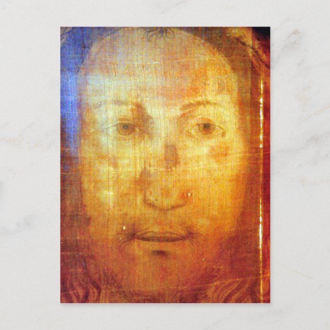 VERONICA'S VEIL THE SACRED FACE OF JESUS. POSTCARD (Front)