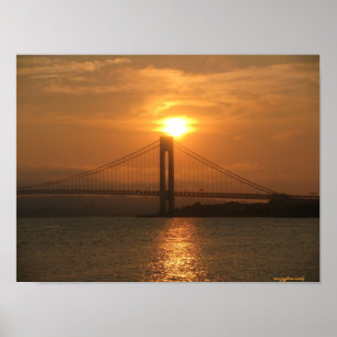 Verrazano bridge from Brooklyn to Staten Island Poster