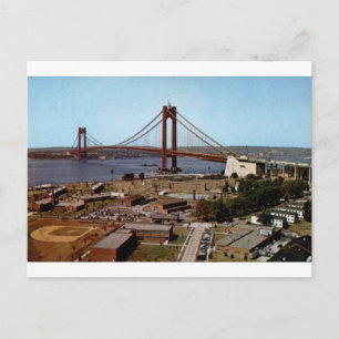 Verrazano Narrows Bridge New York Vintage View Postcard