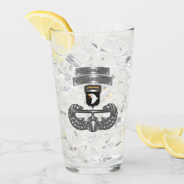 Verre 101e division aéroportée "Insigne d'attaque aérien (Devant glace)