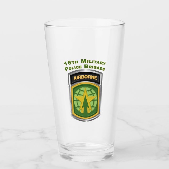 Verre 16e brigade de police militaire - Customisée aérop (Devant)