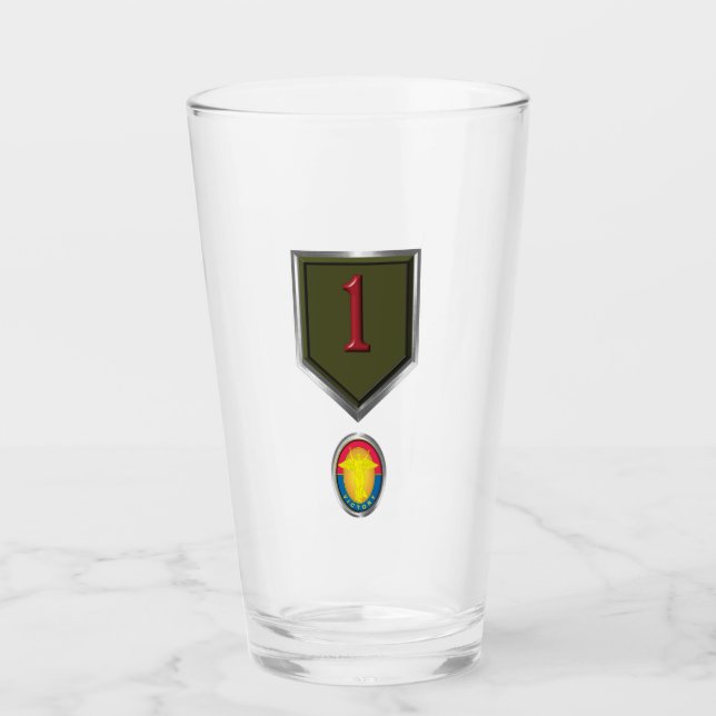 Verre 1ère division d'infanterie - Insigne de patchs "Bi (Devant)