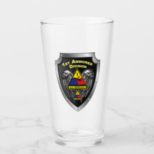 Verre 1re division blindée "Old Ironsides" Bouclier ailé