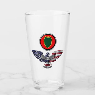 Verre 24e division d'infanterie Ancien combattant de l'a