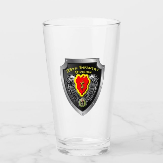 Verre 25e division d'infanterie, bouclier "Tropic Lightn (Devant)