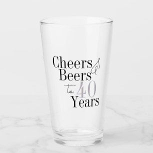 Verre 40e anniversaire Soeurs et bières Black Grey Party