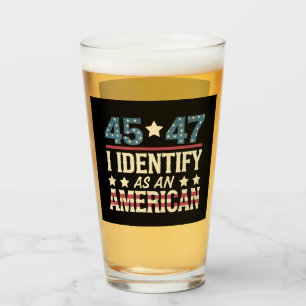 Verre 45 47 Je m'identifie comme un drapeau américain Tr