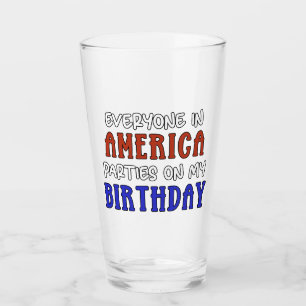 Verre 4 juillet Anniversaire drôle
