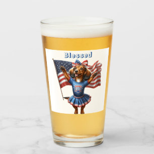 Verre 4 juillet Dachshund Beer