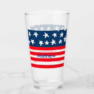 Verre 4 juillet jour de l'indépendance ajouter nom texte