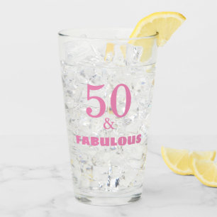Verre 50 Et Fabuleux Rose Stylish Anniversaire Cadeau Fa