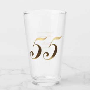 Verre 55e anniversaire du Mariage Emeraude