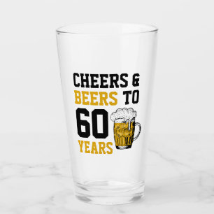 Verre 60e anniversaire Cheers & Bières à 60 ans