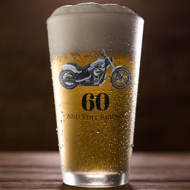Verre 60e anniversaire Motorcycle Thème Cool Party (Créateur téléchargé)