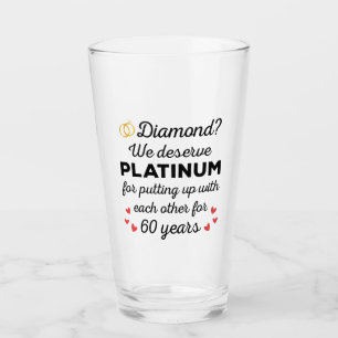 Verre 60ème anniversaire du Mariage I - Diamond Funny Co