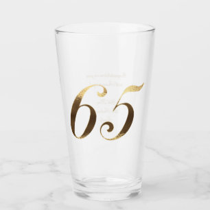 Verre 65e anniversaire de l'anniversaire du Mariage du s