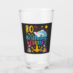 Verre 80e anniversaire Croisière B-Day fête Boire