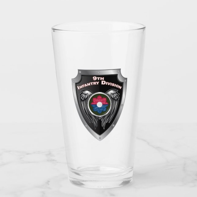 Verre 9e division d'infanterie Bouclier vétéran (Devant)