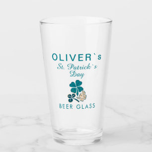 Verre à bière de la Saint-Patrick Trèfle Chanceux