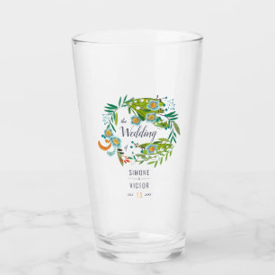 Verre à bière de mariage Muguet Fleur Florale