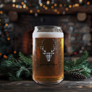 Verre à bière en boîte élégant rustique personnali
